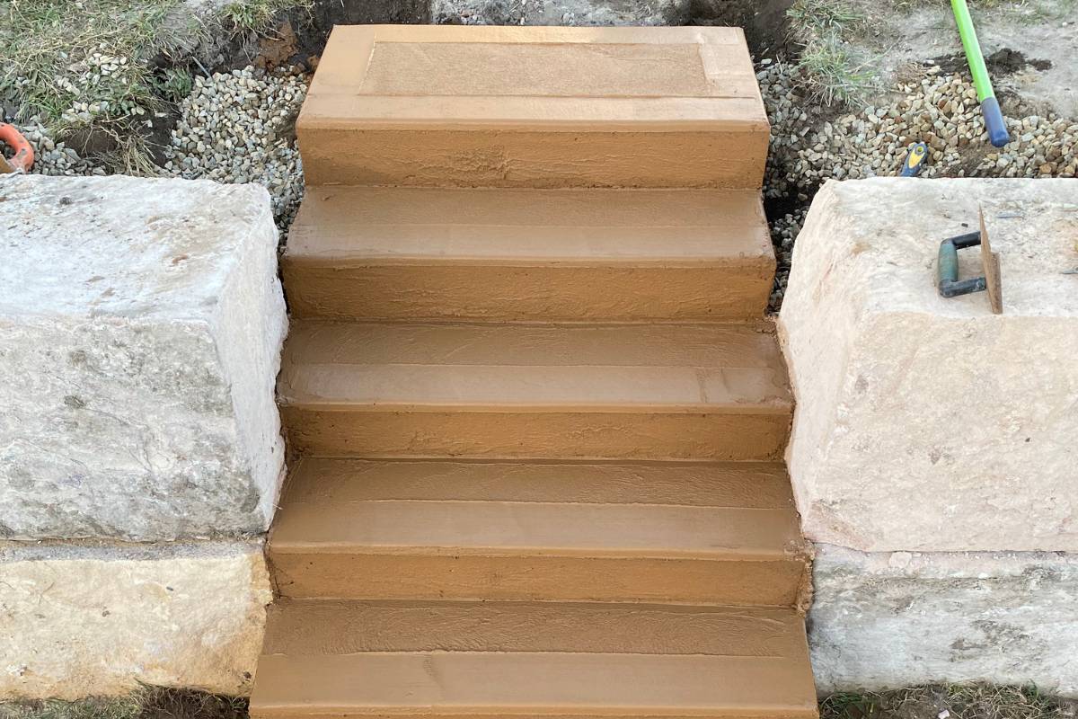 concrete stairs installation blue mountains