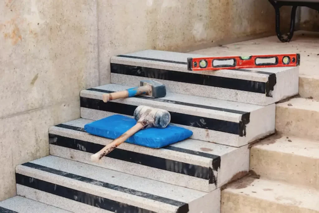 repairing concrete stairs