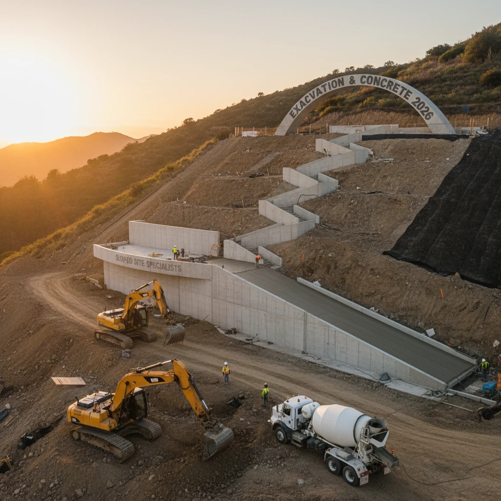 Featured image for: Excavation & Concrete 2026: Sloped Site Specialists